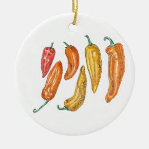 Zoete Pepers Keramisch Ornament