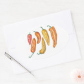 Zoete Pepers Ovale Sticker (Envelop)