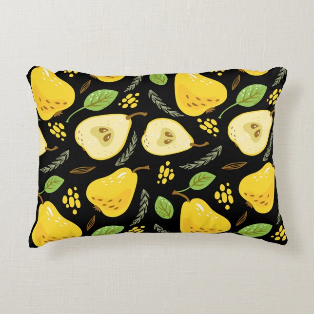 Zoete peren: Overlappend fruitontwerp Accent Kussen (Voorkant)