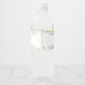 Zoete Perzik 1e Verjaardag Waterfles Labels Etiket (Achterkant)