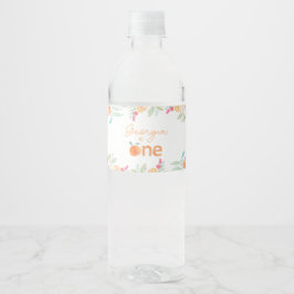 Zoete Perzik 1e Verjaardag Waterfles Labels Etiket