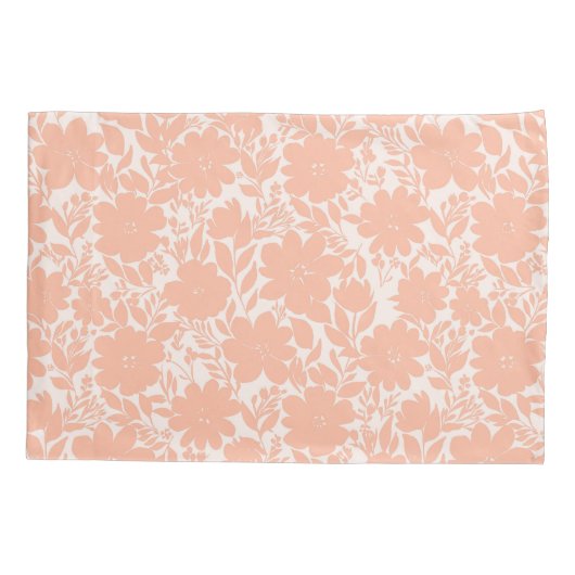 Zoete perzik bloesem bloemen kussensloop (Achterkant-Links)