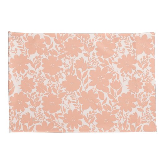 Zoete perzik bloesem bloemen kussensloop (Achterkant-Rechts)