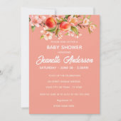 Zoete Perzik Boomgaard Baby Shower Kaart (Voorkant)