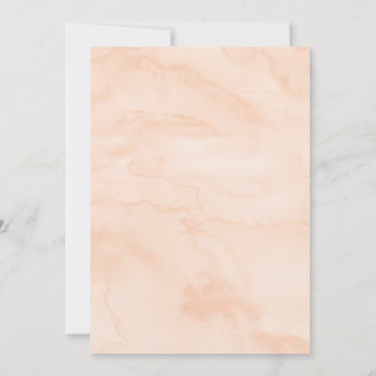 Zoete perzik eerste verjaardag kaart (Achterkant)