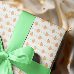 Zoete Perzik Elegante Baby Shower Cadeaupapier