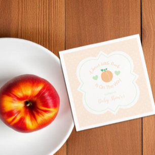 Zoete Perzik Elegante Baby Shower Servet