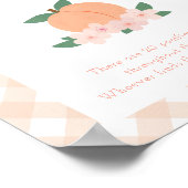 zoete perzik | Fopspeen Hunt Baby shower Spel Poster (Hoek)