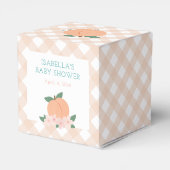 Zoete perzik & gingham bedankdoosjes (Achterkant)