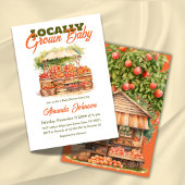 Zoete perzik oogst lokaal geteeld Baby shower Kaart