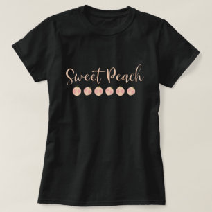 Zoete Perzik Perziken Cute Moderne Trendy Mode T-shirt
