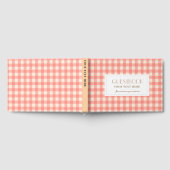 Zoete perzik roze geruit geruit feestje gastenboek (Volledig)