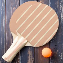 Zoete Perzik Strepen en Effen Tafeltennisbatje