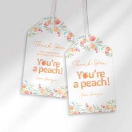 Zoete Perzik Verjaardag Cadeautag Cadeaulabel