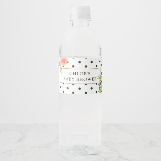 Zoete Perzik Water Label Waterfles Etiket (Voorkant)