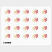 Zoete perziken ronde sticker (Vel)