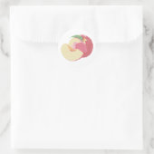 Zoete perziken ronde sticker (Tas)