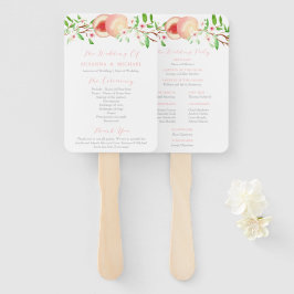 Zoete perziken zuidelijke bruiloft ceremonie progr handwaaier