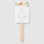 Zoete perziken zuidelijke bruiloft ceremonie progr handwaaier (Achterkant)