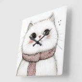 Zoete Perzische Kat Wandklok (Hoek)