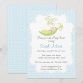 Zoete peul in een pod babyjongen - Uitnodiging (Voorkant / Achterkant)