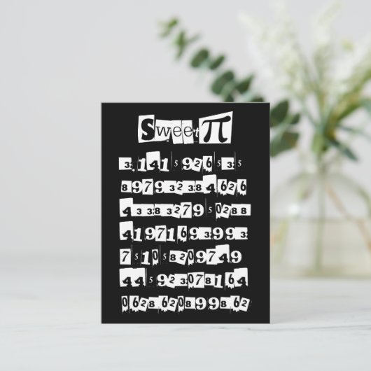 Zoete Pi Briefkaart (Staand voorkant)