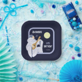 Zoete Pierrot clown spelen lute CC1271 verjaardag Papieren Bordje (Feest)