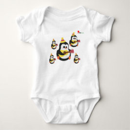 Zoete Pinguïn Baby Body  Romper