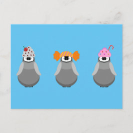 Zoete pinguïns briefkaart