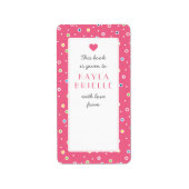 Zoete Polkadot Bubble Boek Gift Bookplate Label (Voorkant)
