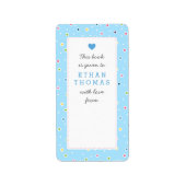 Zoete Polkadot Bubble Boek Gift Bookplate Label (Voorkant)