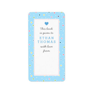 Zoete Polkadot Bubble Boek Gift Bookplate Label