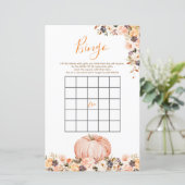 Zoete pompoen rustieke bloemen verjaardag bingo sp (Staand voorkant)