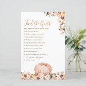 Zoete pompoen rustieke bloemen Vind de gast (Staand voorkant)