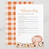 Zoete pompoen rustieke bloemwensen voor Baby (Voorkant / Achterkant)