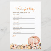 Zoete pompoen rustieke bloemwensen voor Baby (Voorkant)