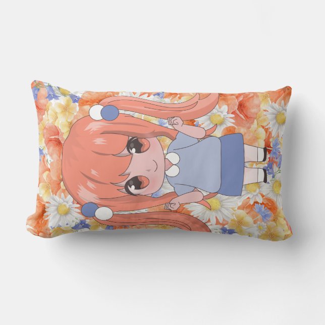 zoete poppen in anime-stijl kussen (Voorkant)