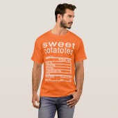 zoete potten Voeding Feiten Funny Thanksgiving T-shirt (Voorkant volledig)