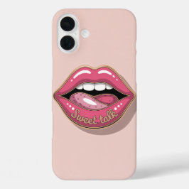 Zoete praat Glanzende lippen Pop Art Hoesje