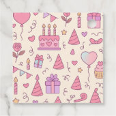 Zoete Prinses Feest Viering Patroon Bedankjes Labels (Achterkant)