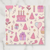 Zoete Prinses Feest Viering Patroon Bedankjes Labels (Voorkant)