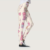 Zoete Prinsessen Feest Viering Patroon Leggings (Rechts)