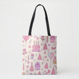 Zoete Prinsessen Feest Viering Patroon Tote Bag