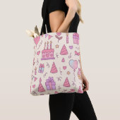 Zoete Prinsessen Feest Viering Patroon Tote Bag (Dichtbij)