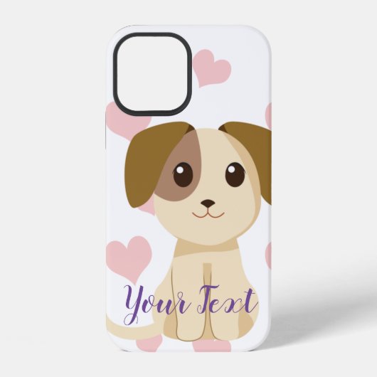 Zoete Puppy iPhone Hoesje (Achterkant)