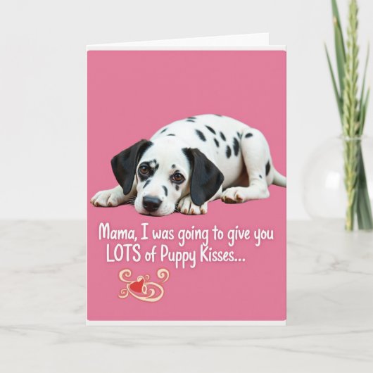 Zoete Puppy Moederdagkaart Kaart (Voorkant)