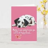 Zoete Puppy Moederdagkaart Kaart (Gele Bloem)
