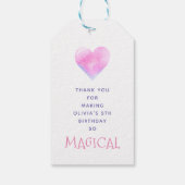 Zoete Rainbow Eenhoorn Glittery Gepersonaliseerde  Cadeaulabel (Achterkant)