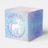 Zoete Rainbow Eenhoorn Glittery Verjaardag Party N Bedankdoosjes (Achterkant)