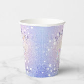 Zoete Rainbow Eenhoorn Glittery Verjaardag Party N Papieren Bekers (Rechts)